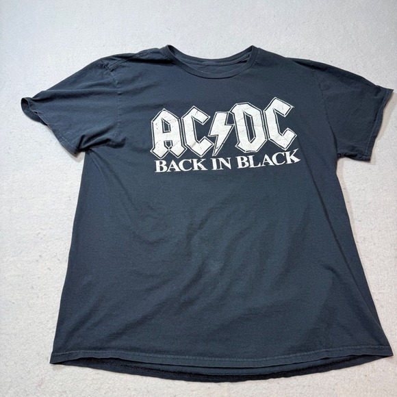 Hurley Other - ACDC Back in Black Band T Shirt Black Short Sleeve Graphic Tee‎